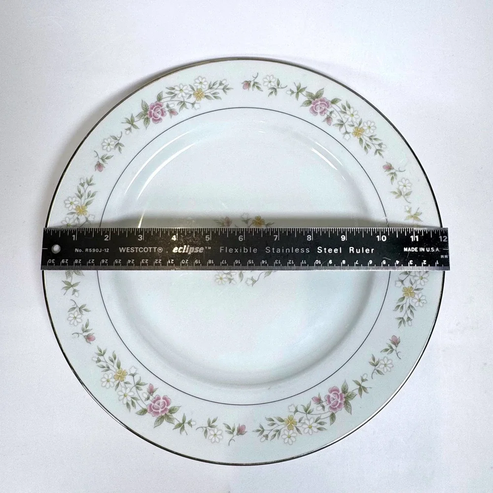 Lenox Replacement Plate Meadow Pinks Collection Porcelain Platinum Trim Japan